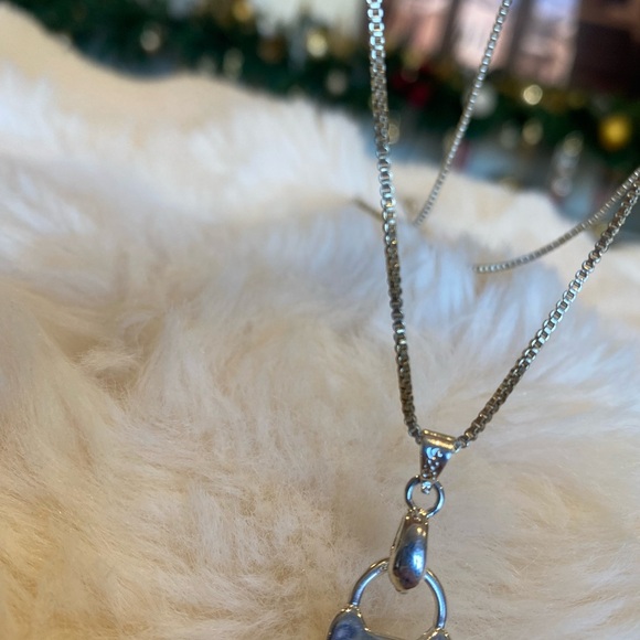 Lock heart sterling Silver Pendant Necklace 22 inch - Picture 8 of 8